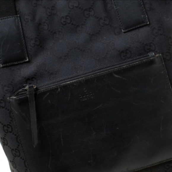 Gucci Monogram Gg Nylon Pocket Shopper Bla… - Picture 8 of 16